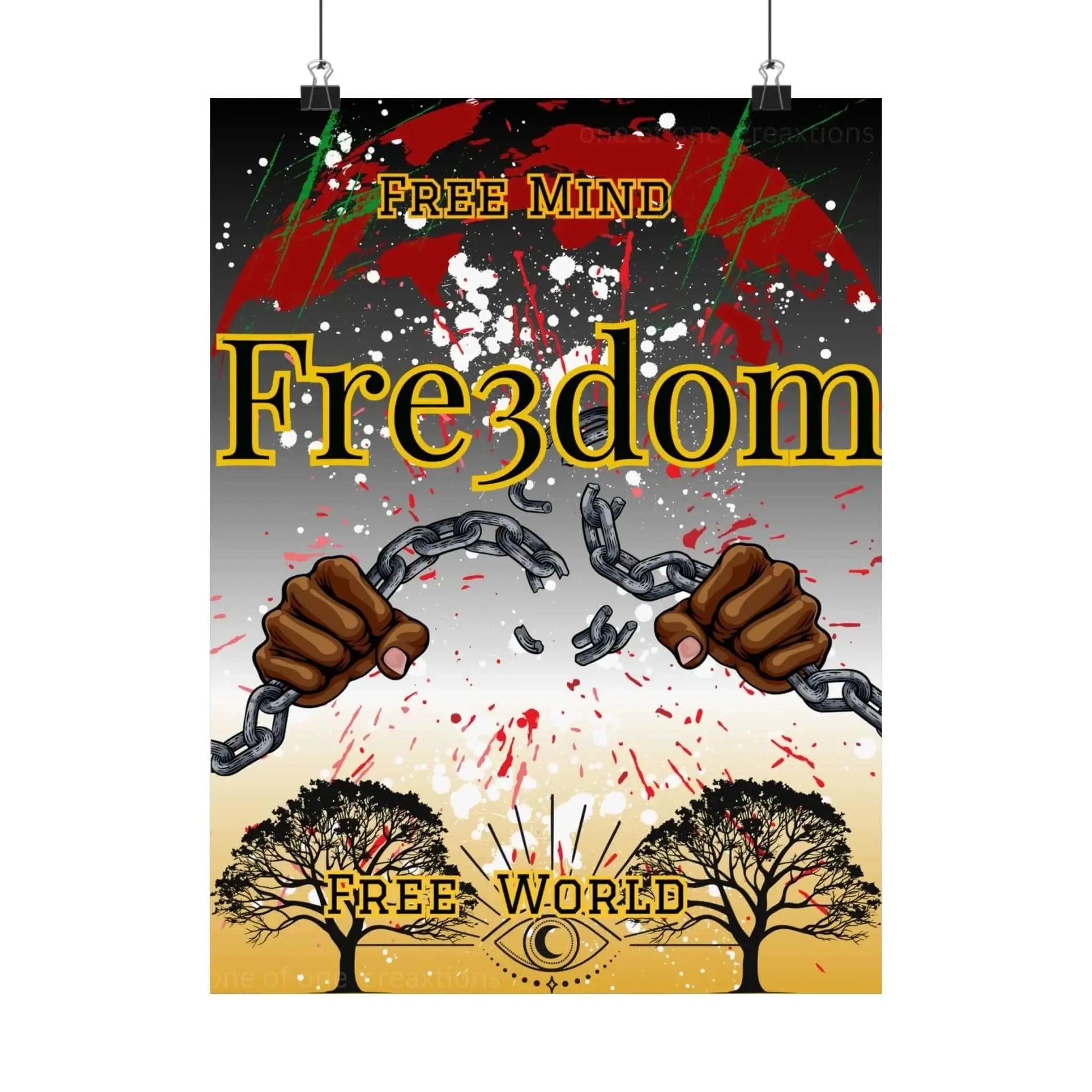 Freedom Wall Art Poster Expressing Liberation Bold Inspirational Wall Decor For Living Room Bedroom Office - One OF One CreaXtions