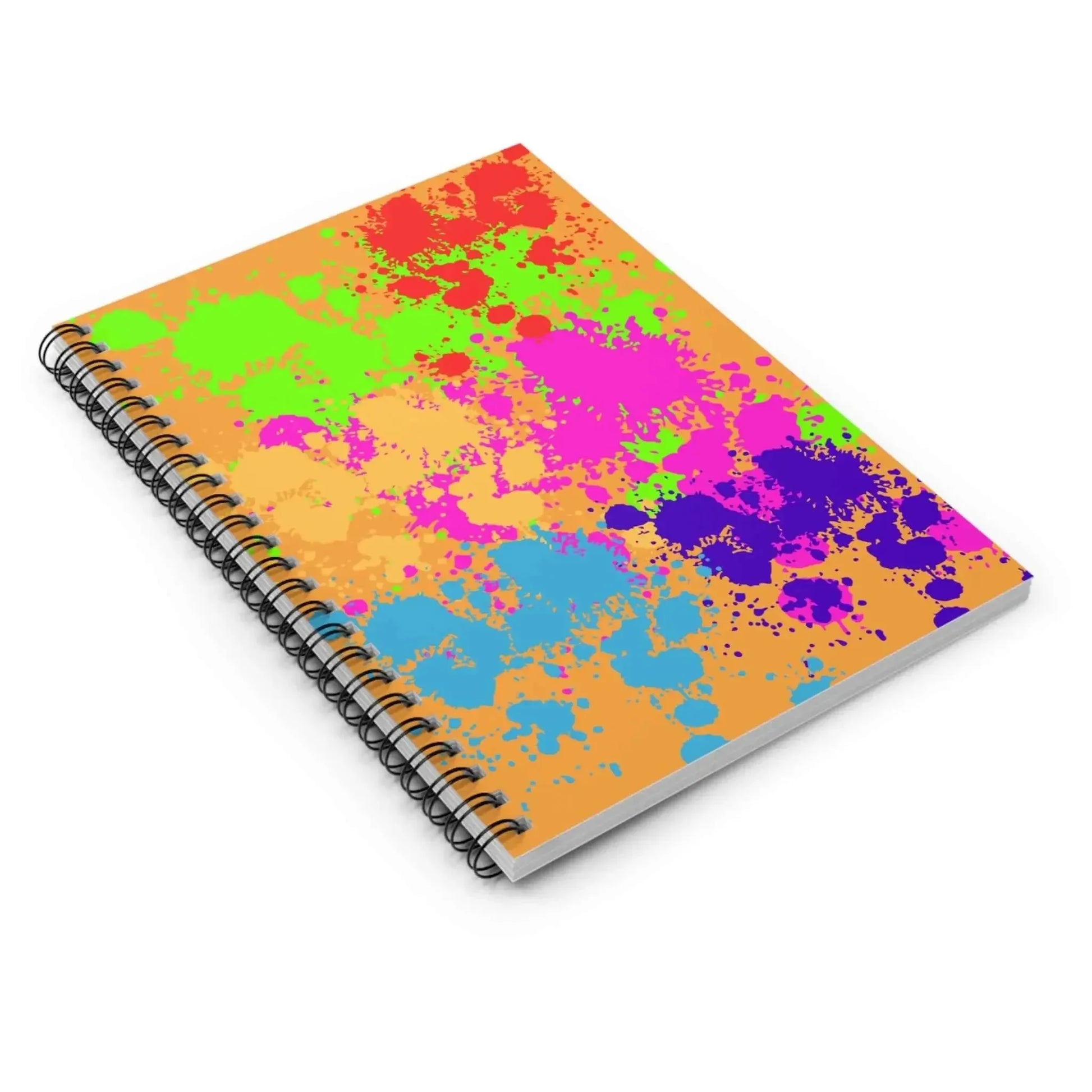 Bright Paint Splatter Spiral Notebook Pocket Sized For Everyday Writing And On The Go Creativity - One OF One CreaXtions