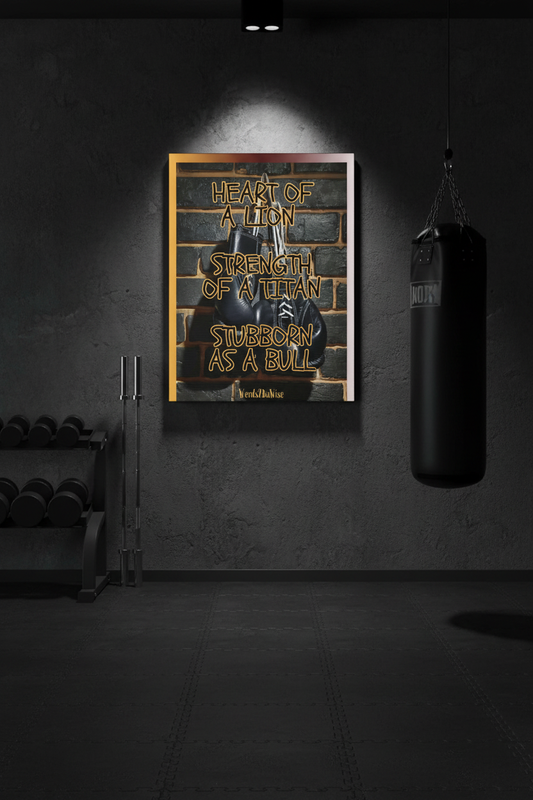 Boxing Motivational Canvas Art | Gym & Home Office Wall Decor