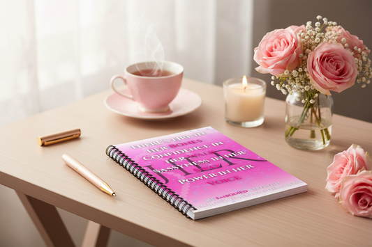 Inspirational Pink Spiral Notebook Lifestyle