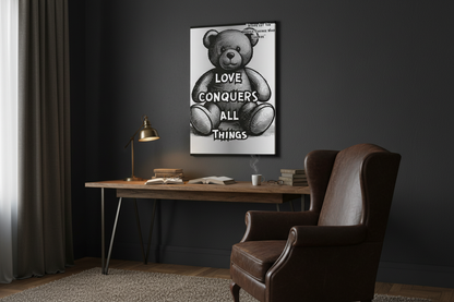 Love Conquers All Canvas – Study Nook Mockup