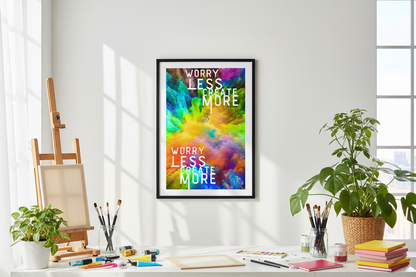 Worry Less Create More Framed
